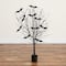 4ft. Pre-Lit Artificial Halloween Black Twig Tree with Bats and 50 Orange LED Lights
